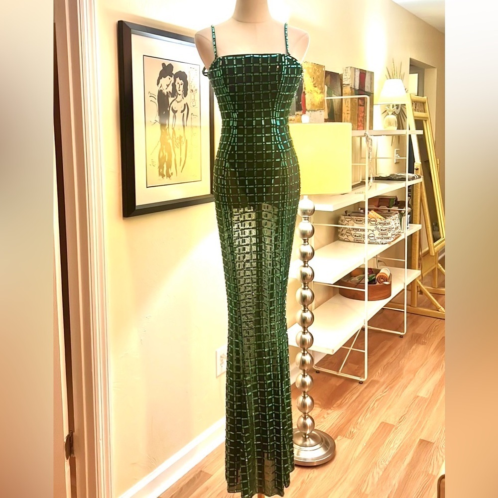 Oh Polly!, STATEMENT Gown,Marleni HEAVILY Rich Gem-Embellished, Dress,Size XS/2